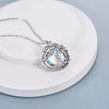 Wholesale Women's Sterling Silver 925 Ochain Crystal Tree Of Life Geometric Style Necklace With Electroplating