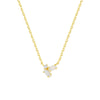 Wholesale Women's 925 Sterling Silver Opal Geometric Pendant Necklace With Zirconia And Cross Chain