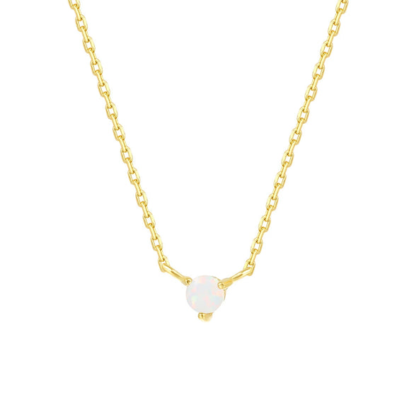 Wholesale Women's 925 Sterling Silver Opal Geometric Pendant Necklace With Zirconia And Cross Chain