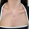 Wholesale Women's 925 Sterling Silver Oval Geometric Pigeon Egg Pendant Necklace With Electroplating And Ice Flower Cut Zircon Design