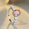 Wholesale Women's Sterling Silver 925 Oval Geometric Style Ring With High Carbon Diamond And Zircon Powder