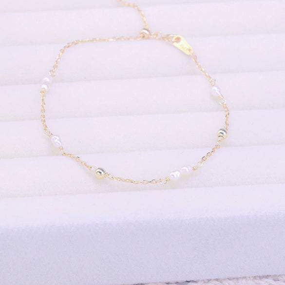 Wholesale Women's 925 Sterling Silver Plated 14K Gold Geometric Minimalist Diamond Bracelet