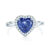 Wholesale Women's 925 Sterling Silver Ring With Diamond And Heart Shape Design