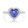 Wholesale Women's 925 Sterling Silver Ring With Diamond And Heart Shape Design