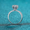 Wholesale Women's 925 Sterling Silver Ring With Flower Pattern And Electroplating Treatment
