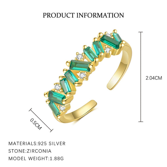 Wholesale Women's 925 Sterling Silver Ring With Zircon Micro Inlay Geometric Style