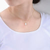Wholesale Women's Sterling Silver Square Zircon Cross Chain Necklace Set With Precious Stones Geometric Style