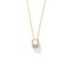 Wholesale Women's Sterling Silver Square Zircon Cross Chain Necklace Set With Precious Stones Geometric Style