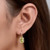 Wholesale Women's Sterling Silver Square Zircon Inlaid Geometric Tassel Pendant Earrings