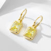 Wholesale Women's Sterling Silver Square Zircon Inlaid Geometric Tassel Pendant Earrings