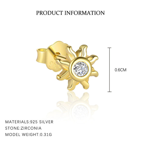 Wholesale Women's 925 Sterling Silver Star Shape Zirconia Microinlaid Earrings