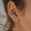 Wholesale Women's 925 Sterling Silver Star Shape Zirconia Microinlaid Earrings