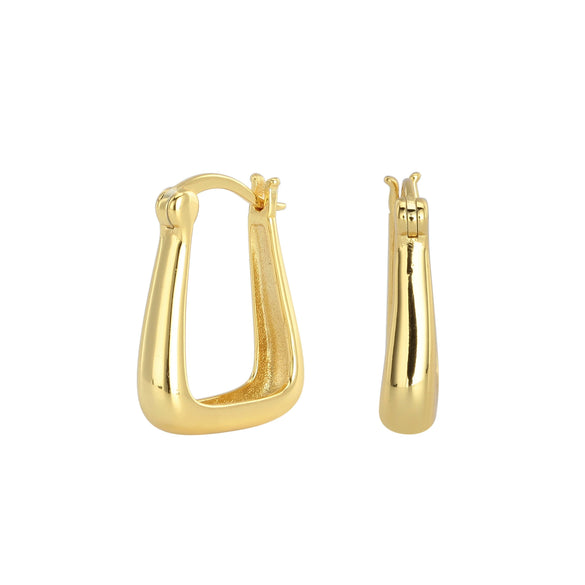 Wholesale Women's 925 Sterling Silver Ushape Geometric Electroplated Earrings