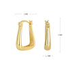 Wholesale Women's 925 Sterling Silver Ushape Geometric Electroplated Earrings