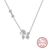 Wholesale Women's 925 Sterling Silver Yshaped Necklace With Geometric Zircon Pendant And Electroplating