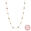 Wholesale Women's 925 Sterling Silver Yshaped Necklace With Geometric Zircon Pendant And Electroplating
