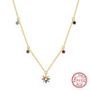 Wholesale Women's 925 Sterling Silver Yshaped Necklace With Geometric Zircon Pendant And Electroplating