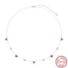 Wholesale Women's 925 Sterling Silver Yshaped Necklace With Geometric Zircon Pendant And Electroplating
