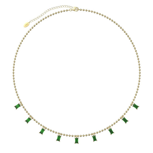 Wholesale Women's 925 Sterling Silver Yshaped Necklace With Geometric Zircon Pendant And Electroplating