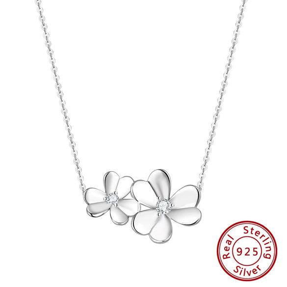 Wholesale Women's 925 Sterling Silver Yshaped Necklace With Geometric Zircon Pendant And Electroplating