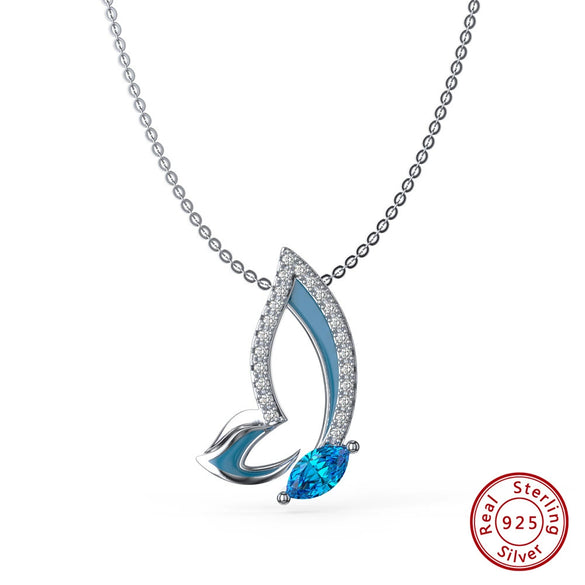 Wholesale Women's 925 Sterling Silver Yshaped Necklace With Geometric Zircon Pendant And Electroplating
