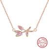 Wholesale Women's 925 Sterling Silver Yshaped Necklace With Geometric Zircon Pendant And Electroplating