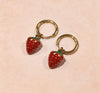 Wholesale Women's Strawberry Stainless Steel Vacuum Plated Earrings With Cute Style