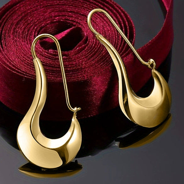Wholesale Women's Street Style Copper Ushaped Electroplated Earrings