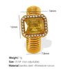 Wholesale Women's Street Style Geometric Zircon 316L Stainless Steel 18K Gold Plated Nonfading Ring Jewelry