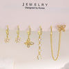 Wholesale Women's Street Style Minimalist Electroplated Environmentally Friendly Copper Earrings With Microinlaid Zircon Flowers Butterfly Animal Zodiac Drop Shape Designs
