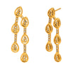 Wholesale Women's Stylish Minimalist Personality Stainless Steel Electroplated 18K Gold Drop Shape Zircon Earrings