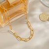 Wholesale Women's Stylish Normcore Matching Niche Necklace With Geometric Paper Clip Chain Stainless Steel And Titanium Steel Electroplated Waterproof And Non Fading