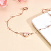Wholesale Women's Summer Titanium Steel Anklet With Simple Bead Chain Love Heart And Star Design