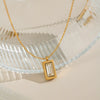 Wholesale Women's Summer Waterproof Necklace Accessories Jewelry Inlaid Zircon With Geometric Shape Stainless Steel Electroplating