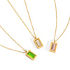Wholesale Women's Summer Waterproof Necklace Accessories Jewelry Inlaid Zircon With Geometric Shape Stainless Steel Electroplating