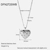 Wholesale Women's Sweet And Cool Geometric Heart Pendant Stainless Steel 18K Goldplated Necklace Earrings Jewelry Set