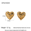 Wholesale Women's Sweet And Cool Geometric Heart Pendant Stainless Steel 18K Goldplated Necklace Earrings Jewelry Set