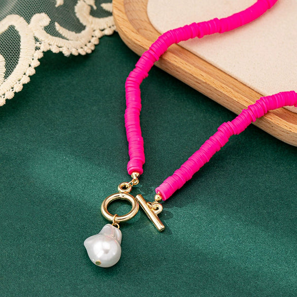 Wholesale Women's Sweet And Cool Style Alloy Electroplated Flower Shape Necklace With Regular Chain