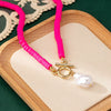 Wholesale Women's Sweet And Cool Style Alloy Electroplated Flower Shape Necklace With Regular Chain