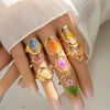 Wholesale Women's Sweet And Cool Style Electroplated Stainless Steel Flower Ring
