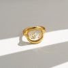 Wholesale Women's Sweet And Cool Style Electroplated Stainless Steel Flower Ring