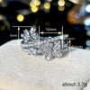Wholesale Women's Sweet Animal Butterfly Multilayer Design Copper Zirconia Ring