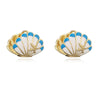 Wholesale Women's Sweet Animal Zodiac Copper Oildropping Starfish Shell Earrings
