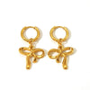 Wholesale Women's Sweet Bow Design Earrings Jewelry In Stainless Steel With Vacuum Real Gold Electroplating In Pvd Furnace
