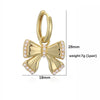 Wholesale Women's Sweet Copper Inlaid Pearl Animal Zodiac Bow Earrings