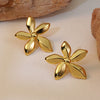 Wholesale Women's Sweet Elegant Flower Titanium Steel Earrings With Electroplating