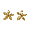 Wholesale Women's Sweet Elegant Flower Titanium Steel Earrings With Electroplating
