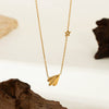 Wholesale Women's Sweet Fairy Star Paper Plane Titanium Steel Electroplated Necklace And Bracelet Jewelry Set