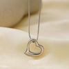 Wholesale Women's Sweet Fashionable Nonfading Electroplated Titanium Steel Necklace With Heart And Flower Patterns