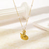 Wholesale Women's Sweet Fashionable Nonfading Electroplated Titanium Steel Necklace With Heart And Flower Patterns
